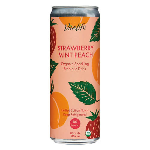 アザレピュアコールファイブ VitaLife Strawberry Mint Probiotic Spritzer, 12 fl oz